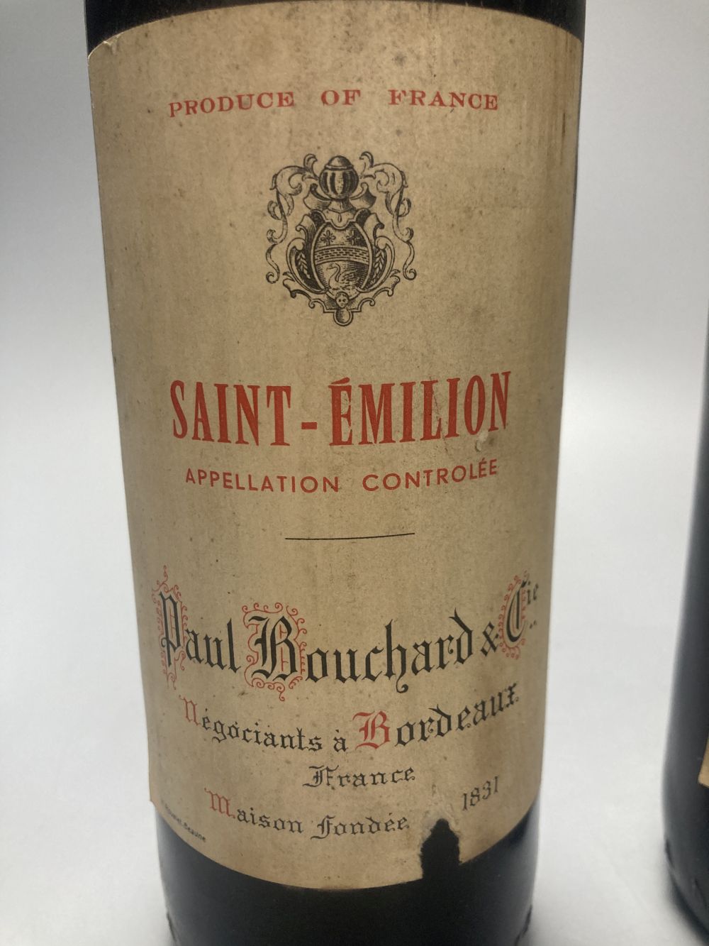 Two bottles of St Emilion 1967